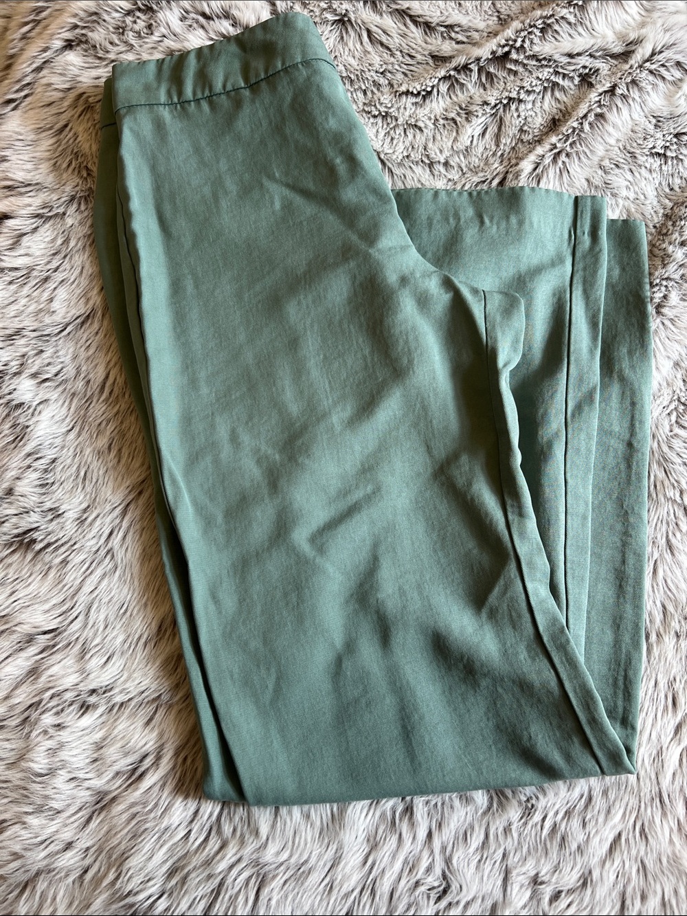 Zara Women's Chinos in Sage Green